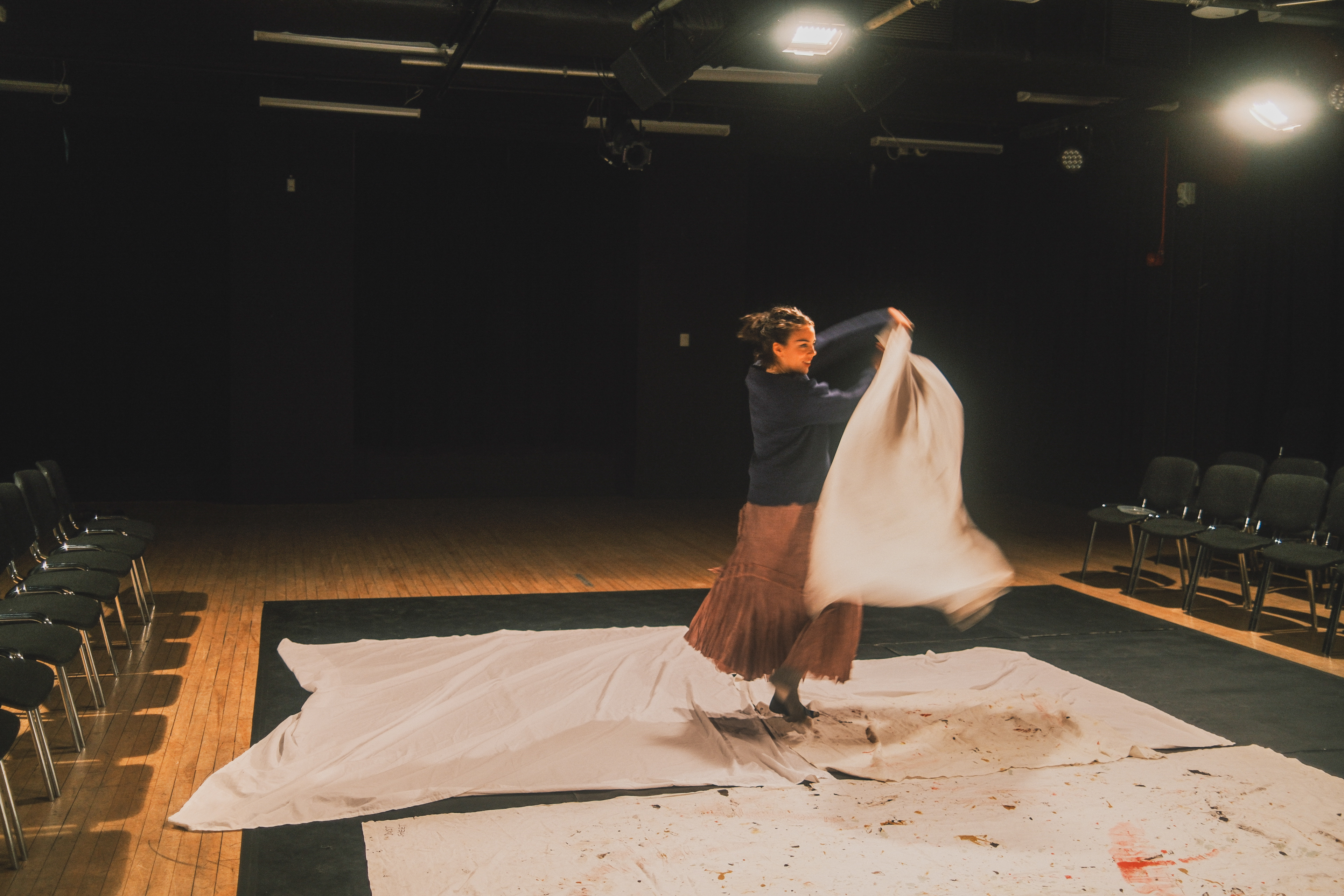 Martha Pardue in rehearsal.